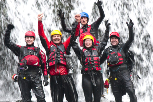 Canyoning and Gorge Walking team building days at Adventures Wales