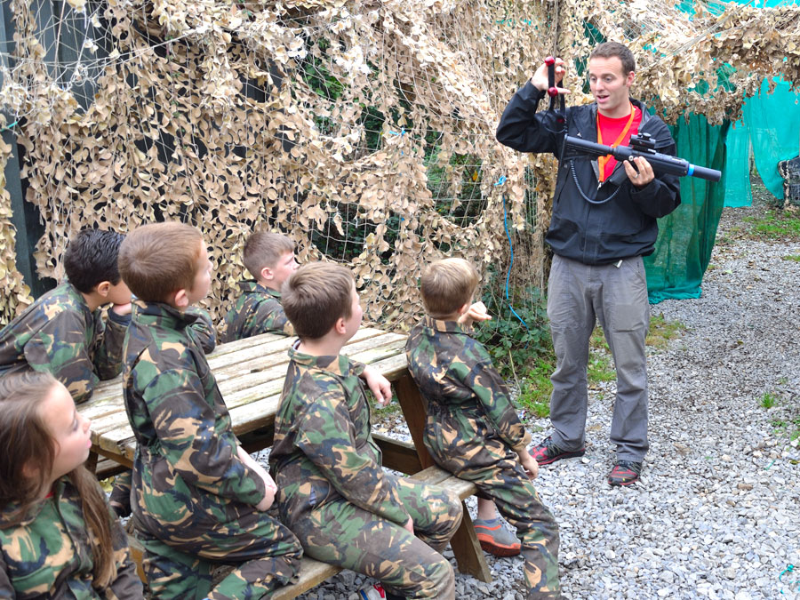 Laser Tag Instruction at Adventures Wales