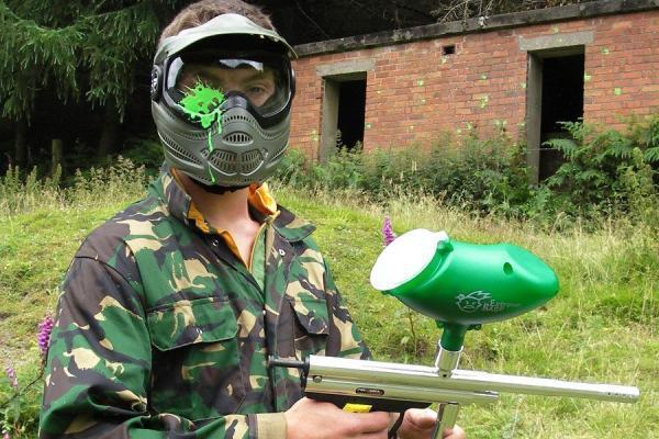 Paintballing at Adventures Wales, Parc Newydd Farm, Heol Drewi, Pyle, Bridgend CF36 3EX