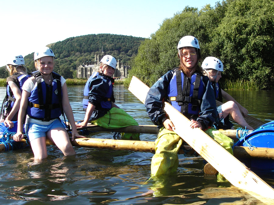 Raft Building at Margam Park with Adventures Wales