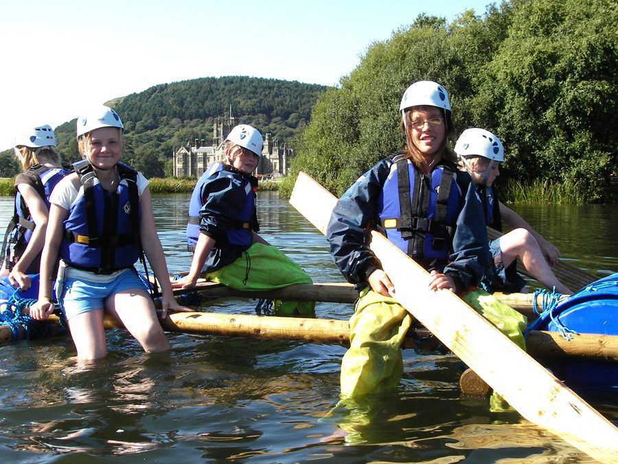 Raft Building at Margam Park with Adventures Wales Raft Building at Margam Park with Adventures Wales