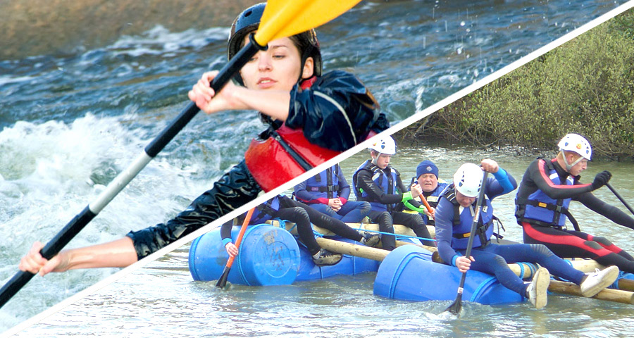 Schools Raft Building and Kayaking