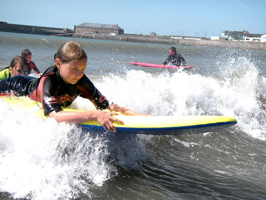 School Surfing Lessons with Adventures Wales