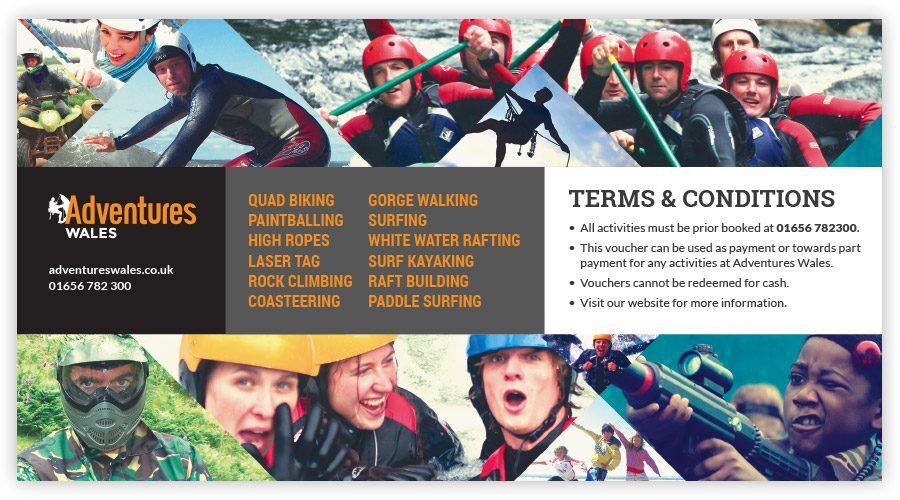 Adventures Wales £20 Gift Voucher