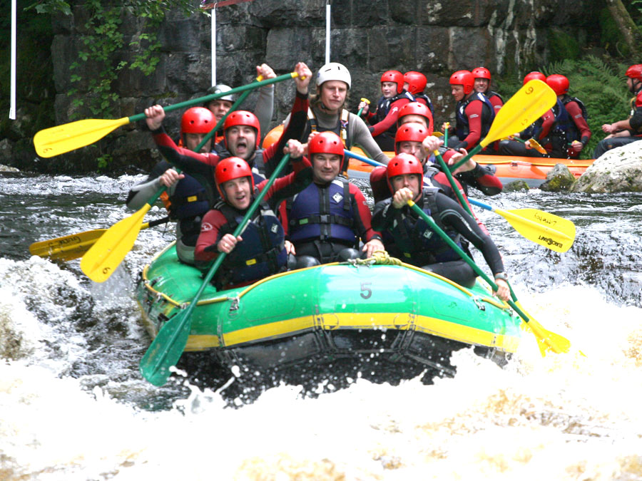 White Water Rafting in South Wales with Adventures Wales Activity Centre