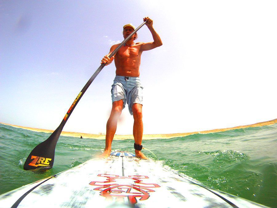 Stand up paddle boarding at Adventures Wales