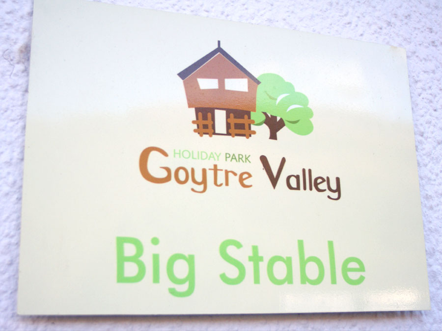 Goytre Valley Sign, Accommodation at Adventures Wales