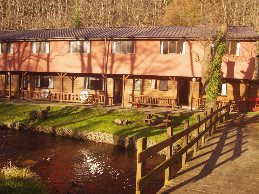 The Chalet river view, Chalet accommodation with Adventure Wales