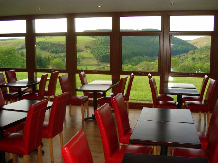 The Lodge dining hall, Accommodation with Adventures Wales