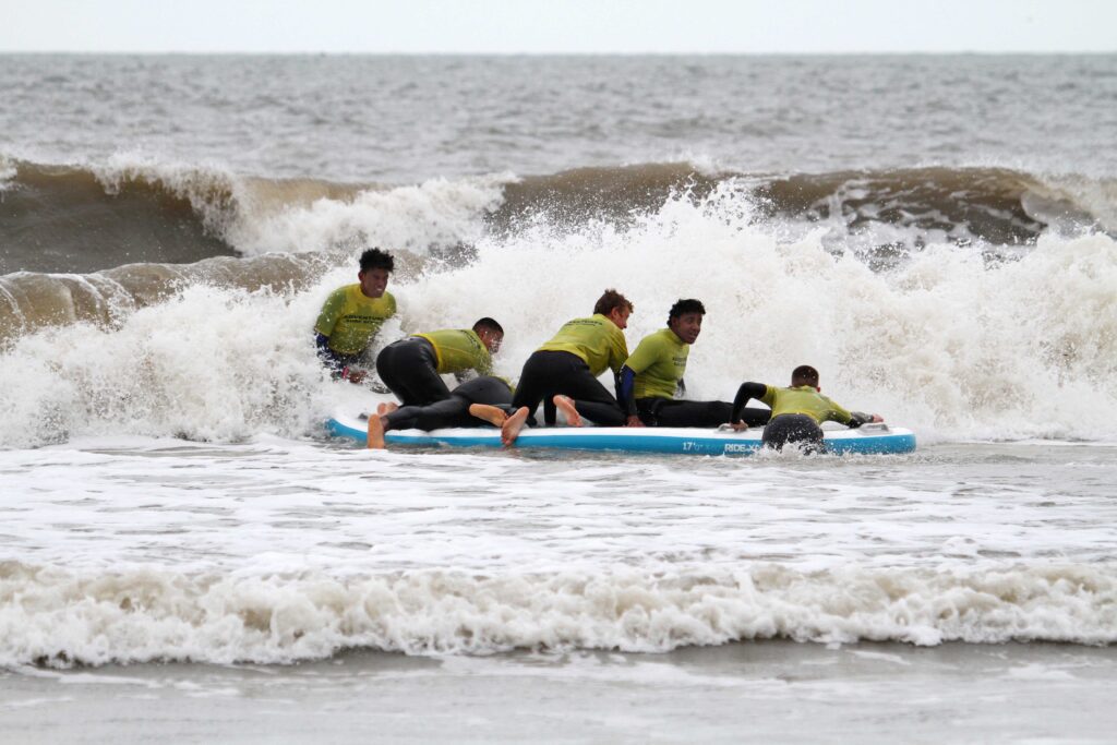 SUP/ Surfing Team Building and Stag Party in Cardiff, Swansea and Bristol, team rafting in South Wales, Team rafting in Cardiff, Sea rafting stag package, Stag party rafting, Team Surfing, Stag surfing party