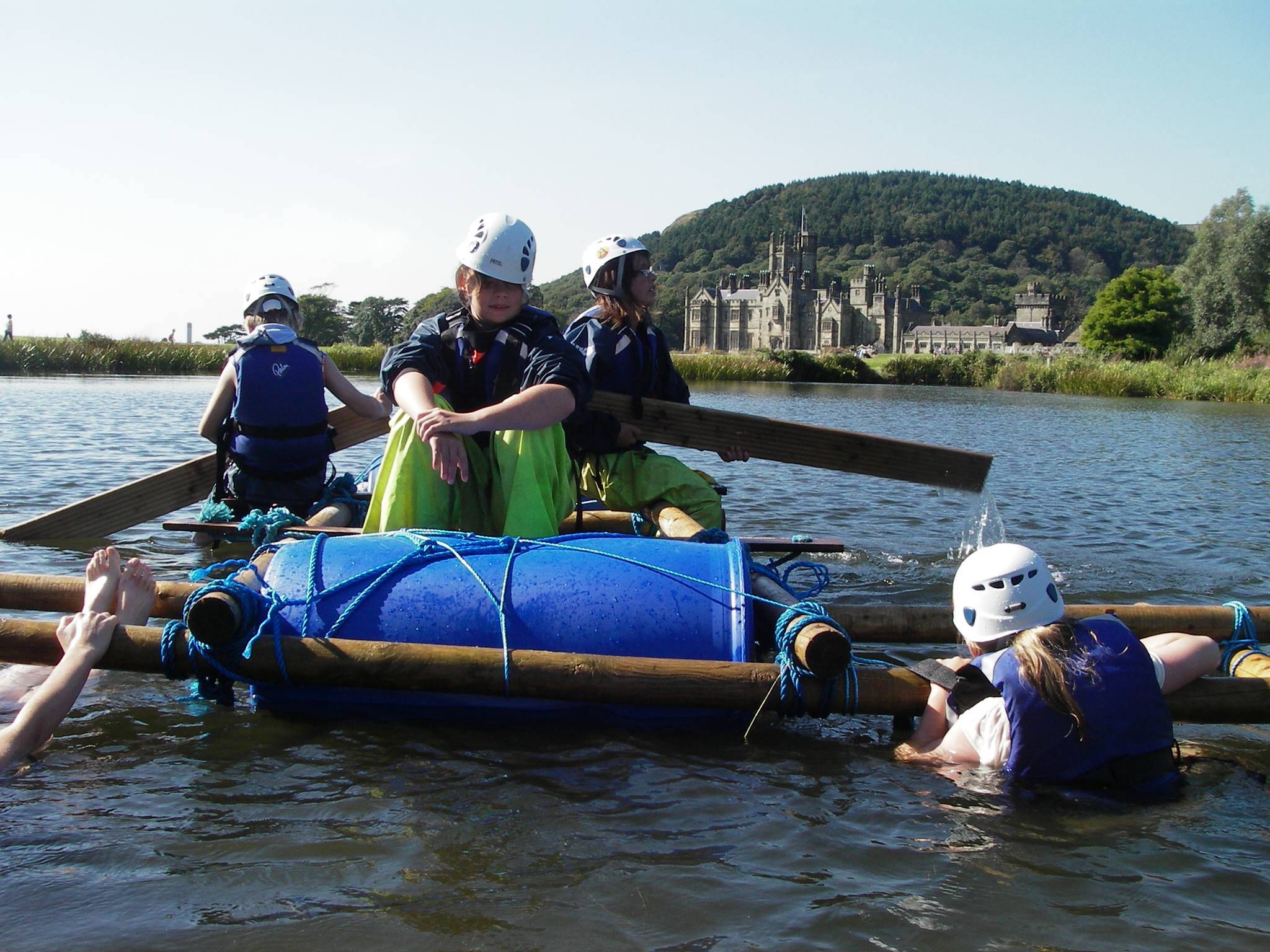 Raft building for Corporate and Team Building Events in Wales