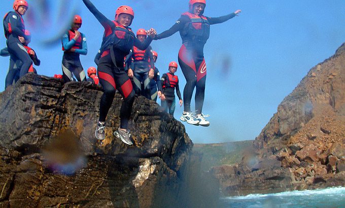 Coasteering locations around Wales