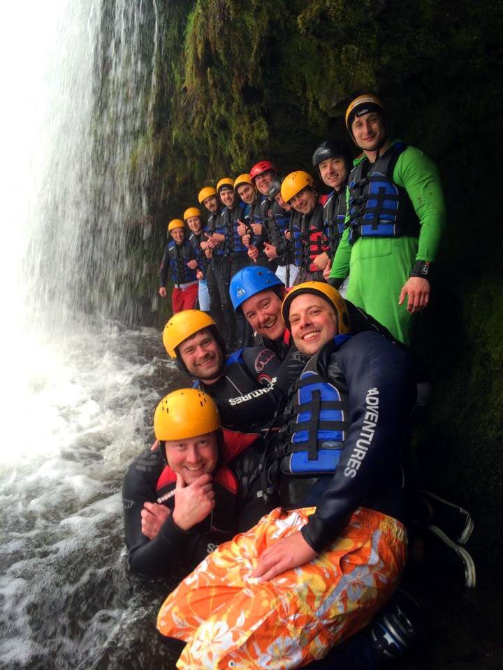 Stag weekend Gorge Walking with Adventures Wales